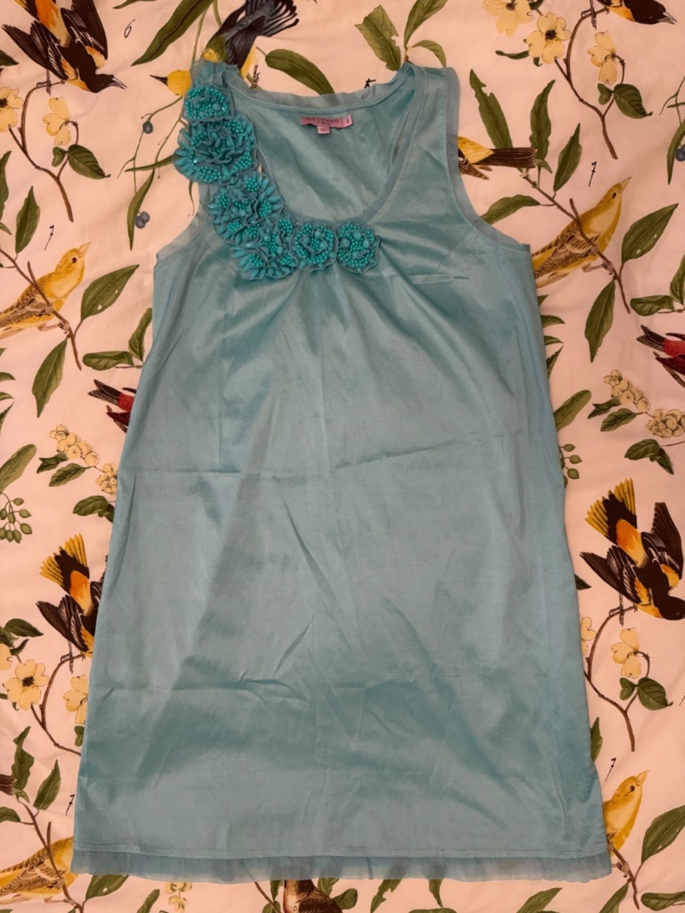 Calypso St Barts Mini Dress - Long Sleeveless Shift Top - Size Small